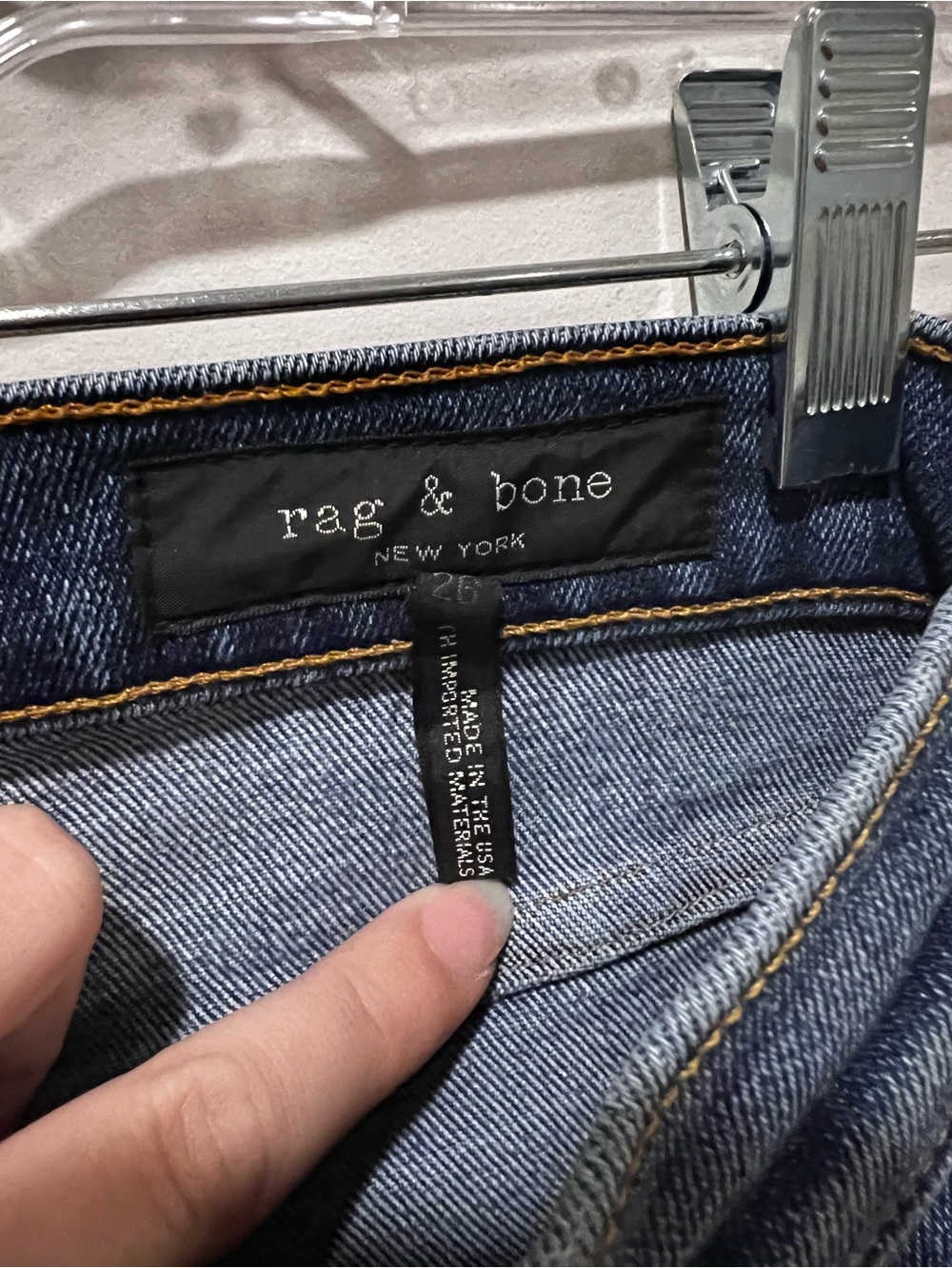 rag & bone Blue Denim Jeans